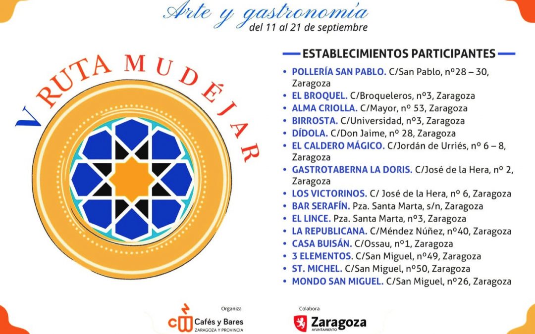Zaragoza celebra la V Ruta de la Tapa Mudéjar con 15 establecimientos y visitas guiadas gratuitas