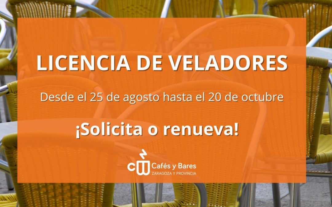 Apertura de solicitudes para veladores 2025 en Zaragoza